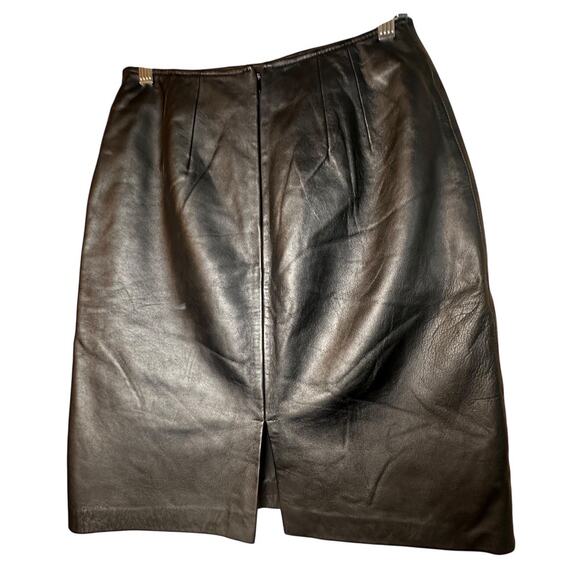Croft & Barrow Black Lambskin Leather Mini Skirt Women’s Sz 4 Lined Whimsigoth‎ - Picture 13 of 13